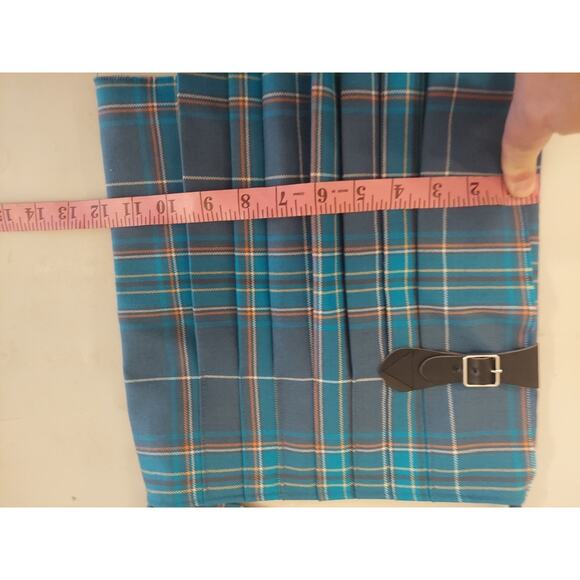 Scotland Shop Blue Plaid Tartan Shoulder Bag 100% Wool Tailored Kilt Pocketbook - Picture 10 of 13